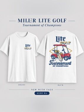 Miller Lite Golf Tournament of Champions Graphic T-Shirt XL NWT